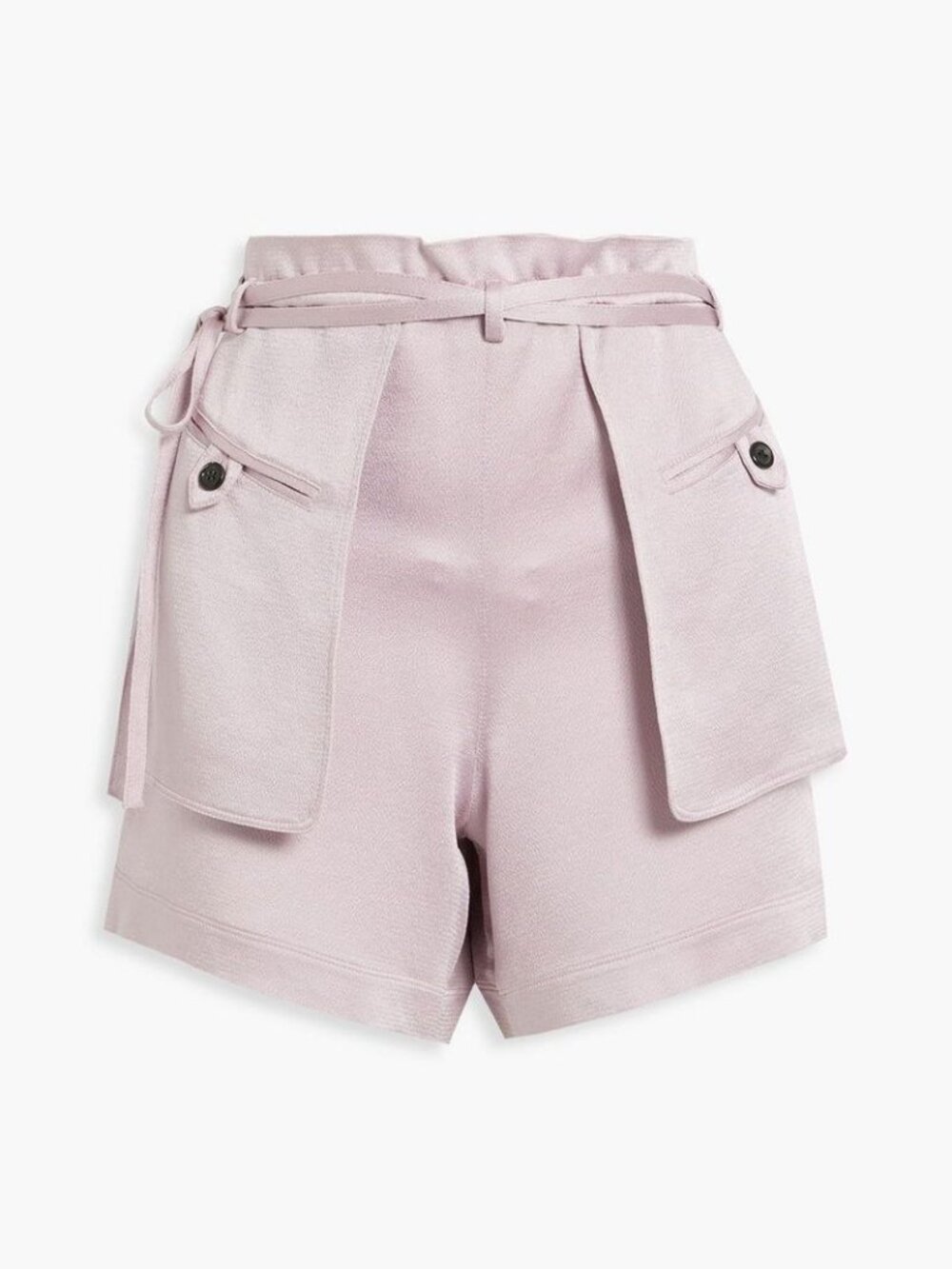 Valentino Silk Blend Belted Shorts – Lilac – Made in Italy – Size 38 - Picture 7 of 11